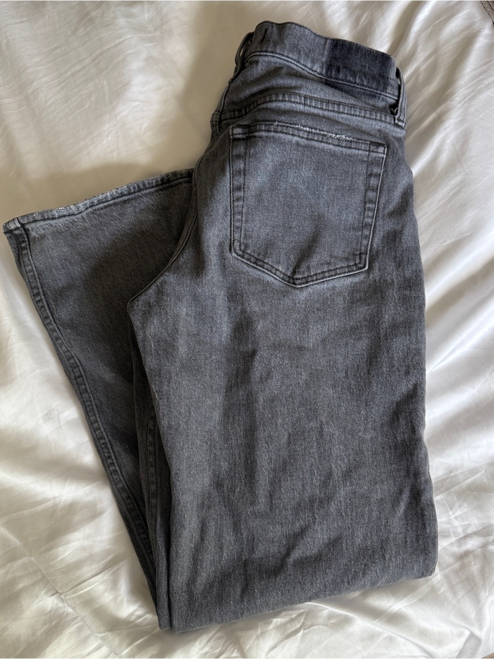 Abercrombie & Fitch Women's The Baggy Low Rise Jeans, Gray, Size 26 Short